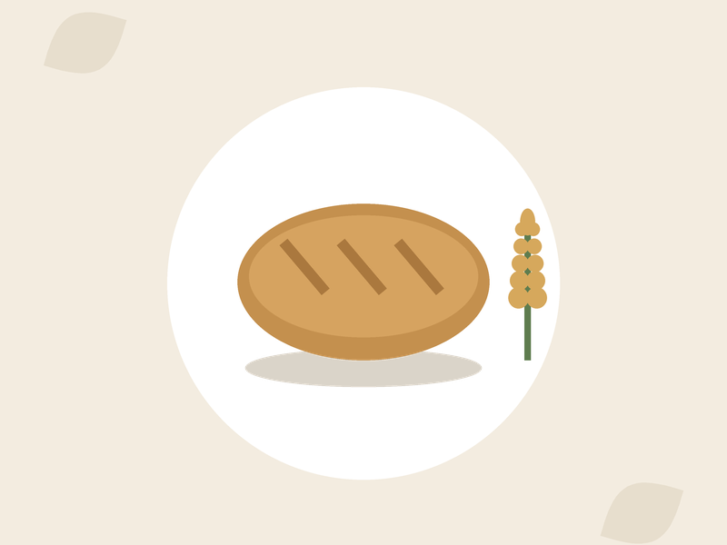 Ambachtelijk brood met een aar streekgraan